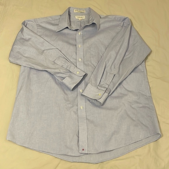 Hathaway Wrinkle Free Oxford Button Up Dress Shirt - Picture 1 of 9